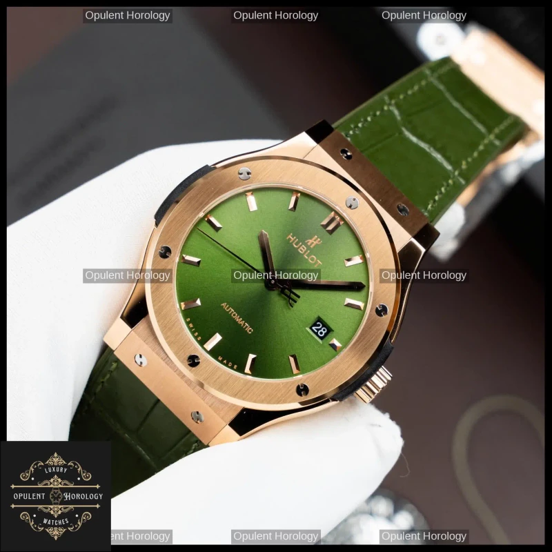 Hublot Classic Fusion King Gold Green Dial Automatic SW300 42mm