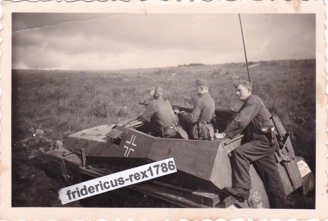 Foto Panzer Tank Kennung Wappen leichter Schützenpanzerwagen Sd.