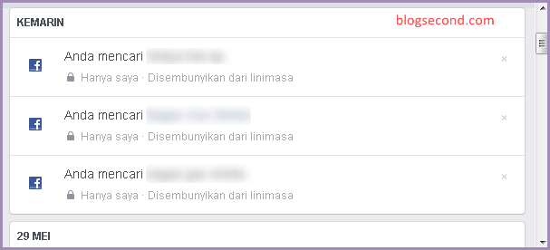 Mengetahui Riwayat Pencarian Facebook