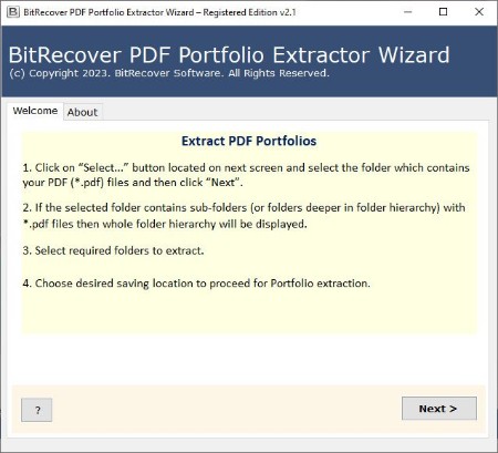 BitRecover PDF Portfolio Extractor Wizard 2.1