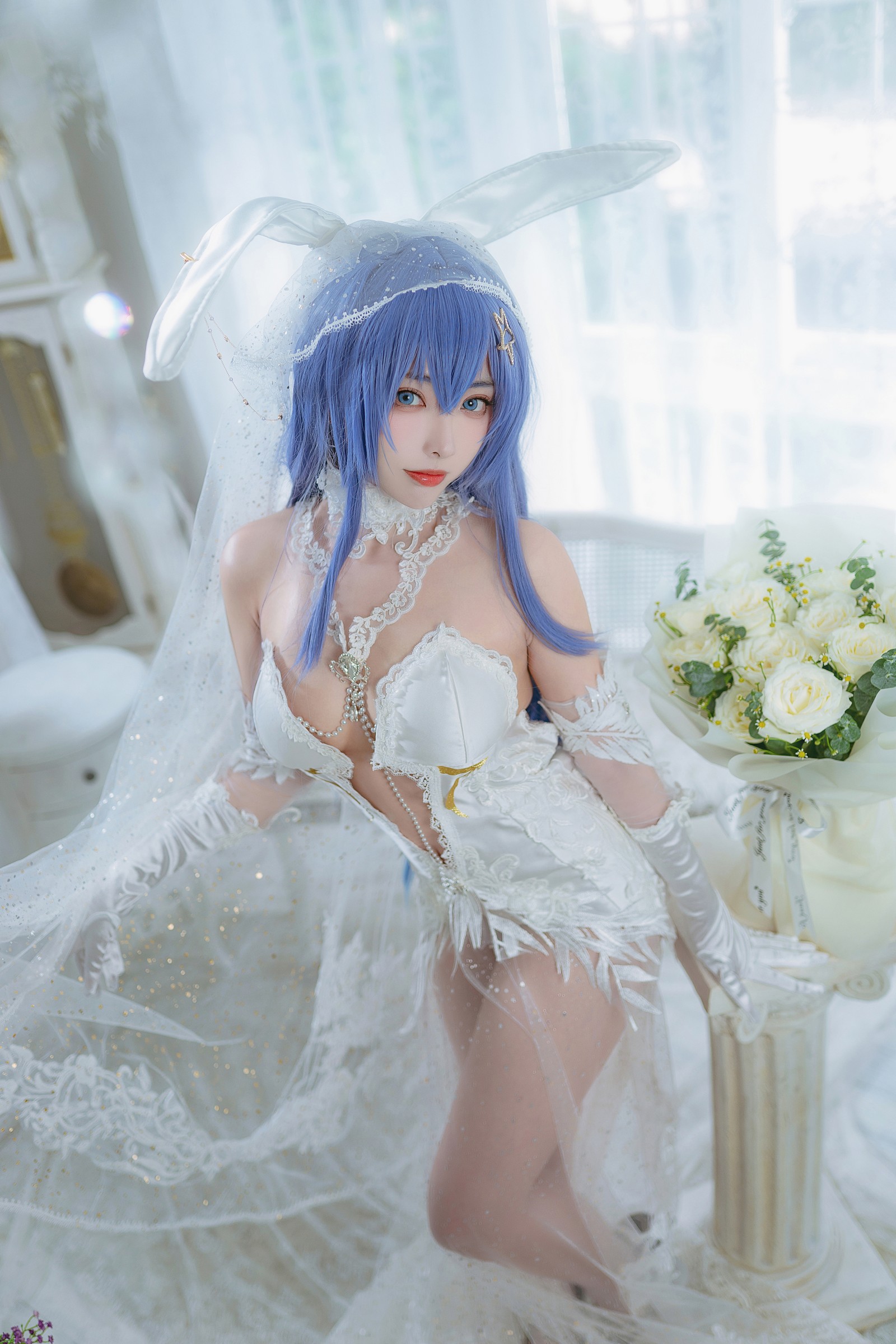 宮本桜 花园花嫁 Cosplay 写真集｜婚纱主题 高清图集（27P｜307MB）插图6