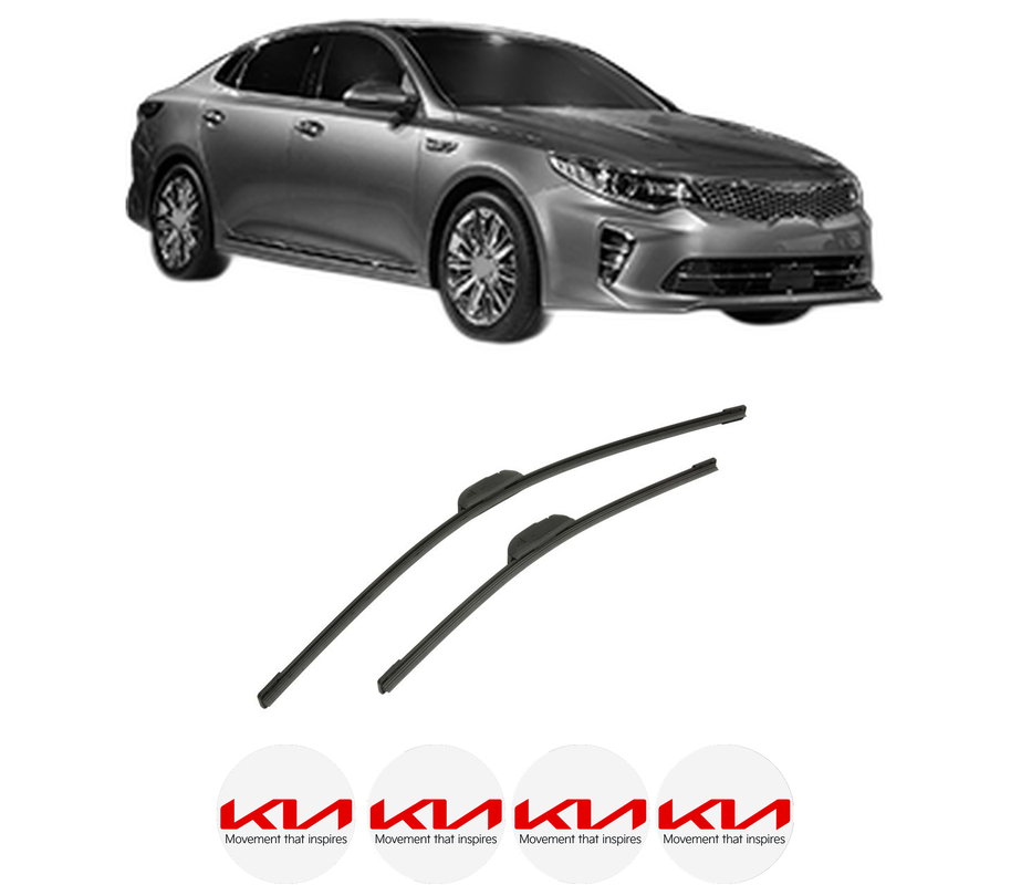Set stergatoare auto KIA OPTIMA (JF) din 2015-2019, pentru parbriz auto, 2 bucati, Bosch Aerotwin Retrofit, din cauciuc siliconat rezistent, 4 Stickere Auto KIA
