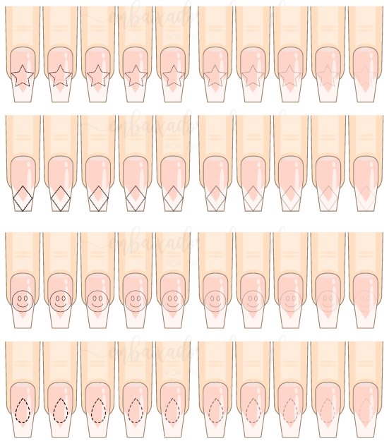 Treino de desenhos pontilhados em unhas