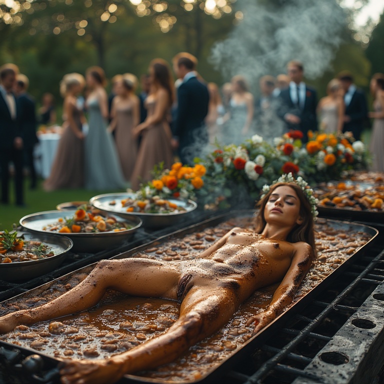 Garden wedding wom served Brownhair Serie C 0 18