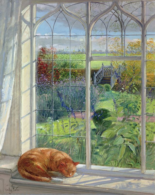 Timothy Easton - Sleeping Cat and Chinese Bridge  - (MeisterDrucke-281608)