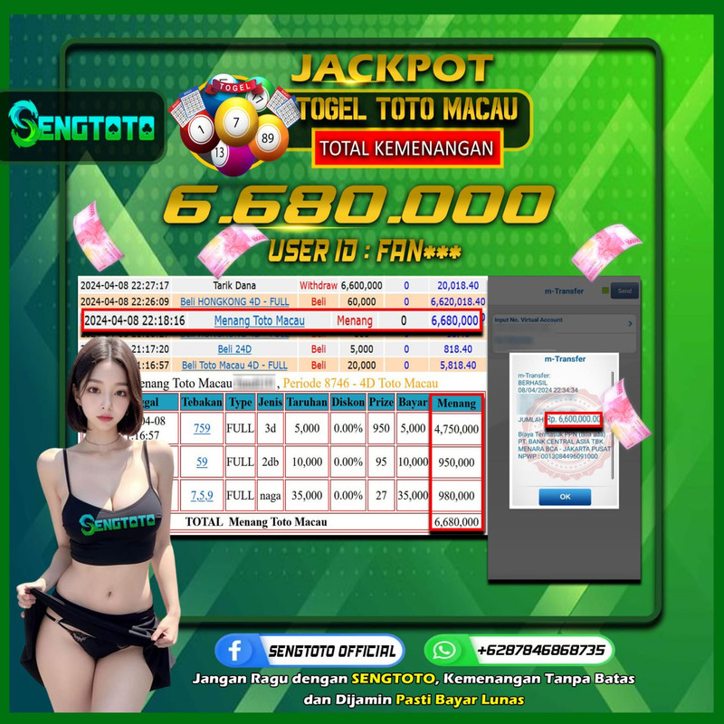 BUKTI PEMBAYARAN TOGEL TOTO MACAU