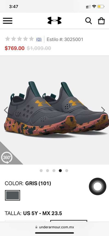 Under ArmourTenis Under Armour Runplay (por las tallas pueden servir para mujer también)