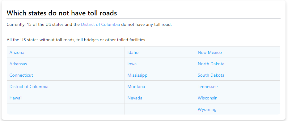 Autopistas USA: peajes, velocidad... - Foro USA y Canada