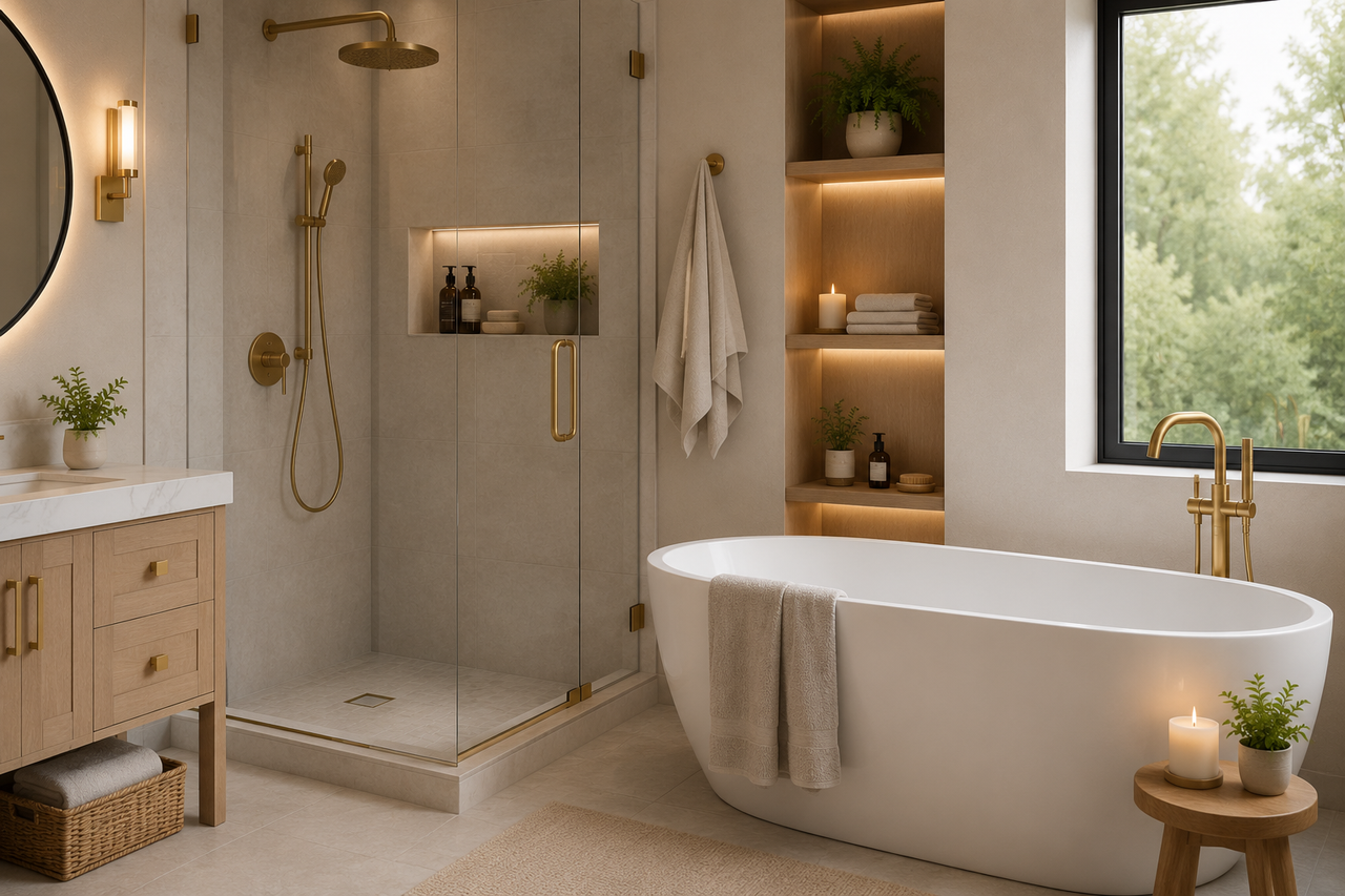 Make the Shower and Bath Zone Feel More Spa Like
