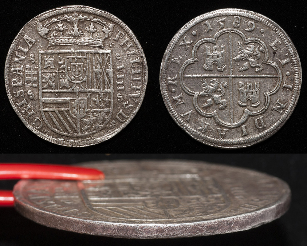 8 reales Felipe II. Segovia 1589. PAS6528c