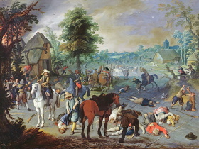 Sebastian-Vrancx-Pillage-Scene-in-a-Village-Meister-Drucke-106211.jpg