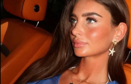 Maddy Cherry Car Blue Dress Down Massive Naked Tits Closeup