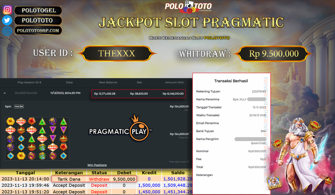 BUKTI PEMBAYARAN JACKPOT DIPOLOTOTO DIBAYAR LUNAS!!!