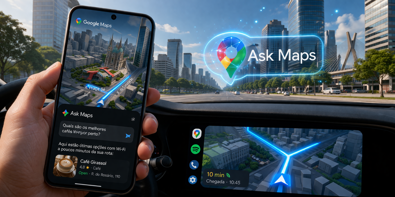 Google Maps com Gemini: o GPS que parou de só mostrar o caminho e virou seu assistente de viagens completo