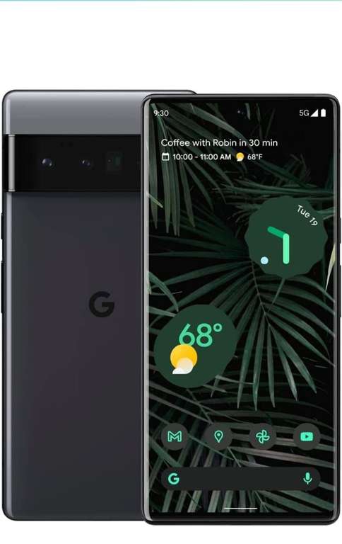 Amazon Estádos Unidos: Google Pixel 6 Pro - 256GB - Negro tormentoso (renovado) 
