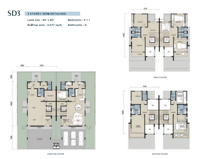 Sierra Hijauan Phase 2F Type B floor plan in Ampang, Kuala Lumpur