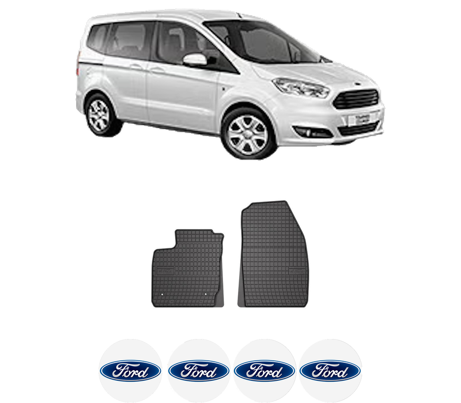 Set covorase presuri FORD TOURNEO COURIER B460 MPV din 2014-2023, auto, din cauciuc thermoplastic, 4 Stickere auto cu FORD