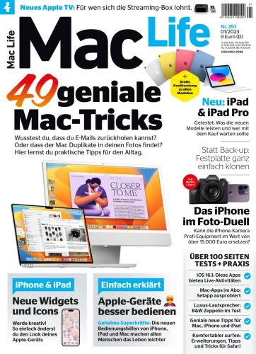 Cover: Mac Life Magazin No 01 Januar 2023