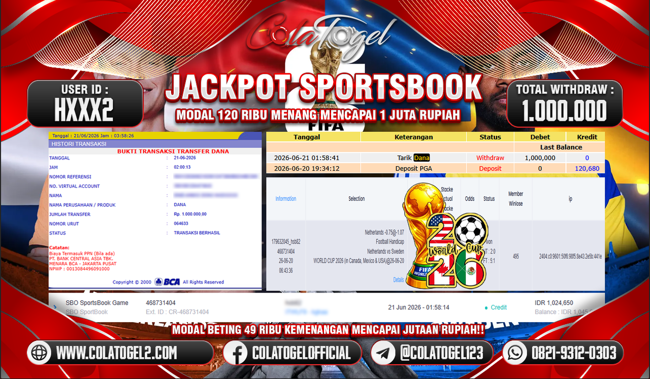 JACKPOT SPORTBOOK!!