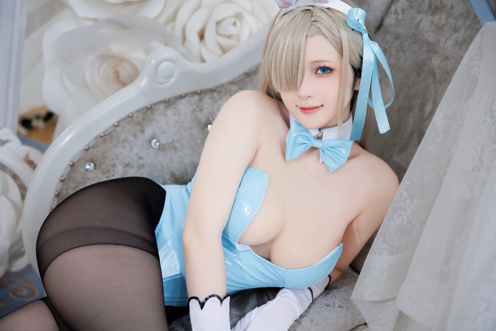 屿鱼 Yuyu 明日奈 兔女郎 Cosplay 写真集（22P｜196MB）插图2