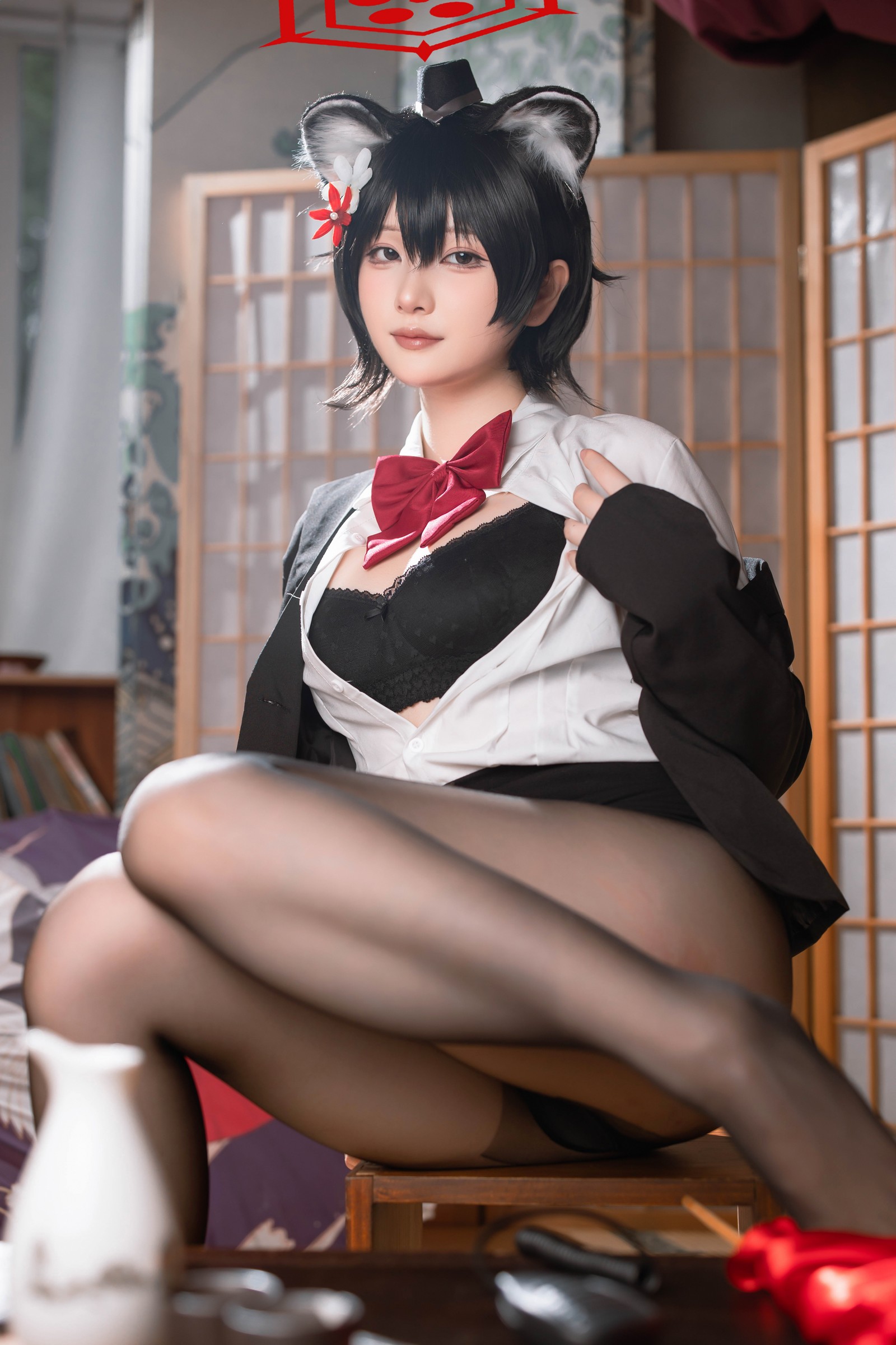 屿鱼 Yuyu 蔚蓝档案 春日椿 导游主题 Cosplay 写真集（55P｜156MB）插图