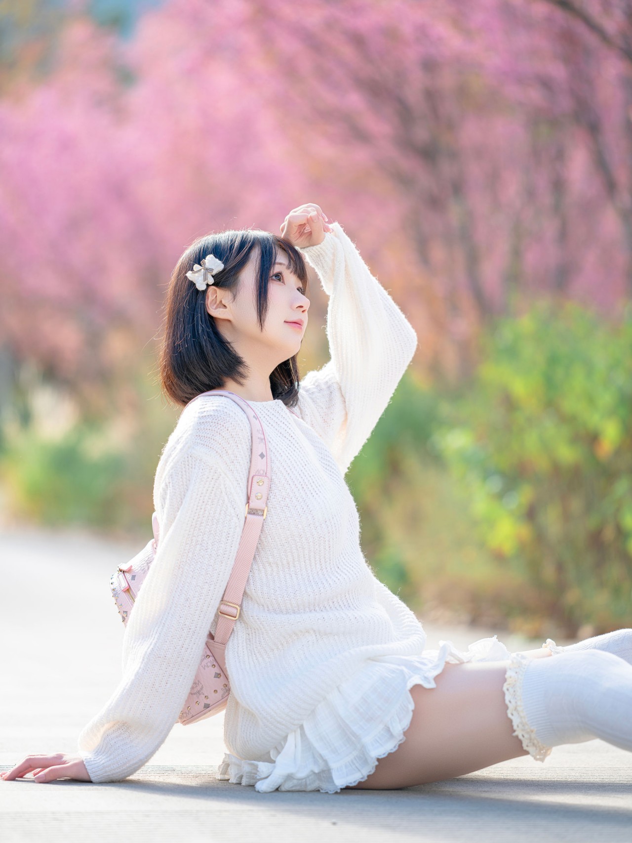 nagisa 魔物喵《樱花树下》写真，清新优雅的气质美女插图