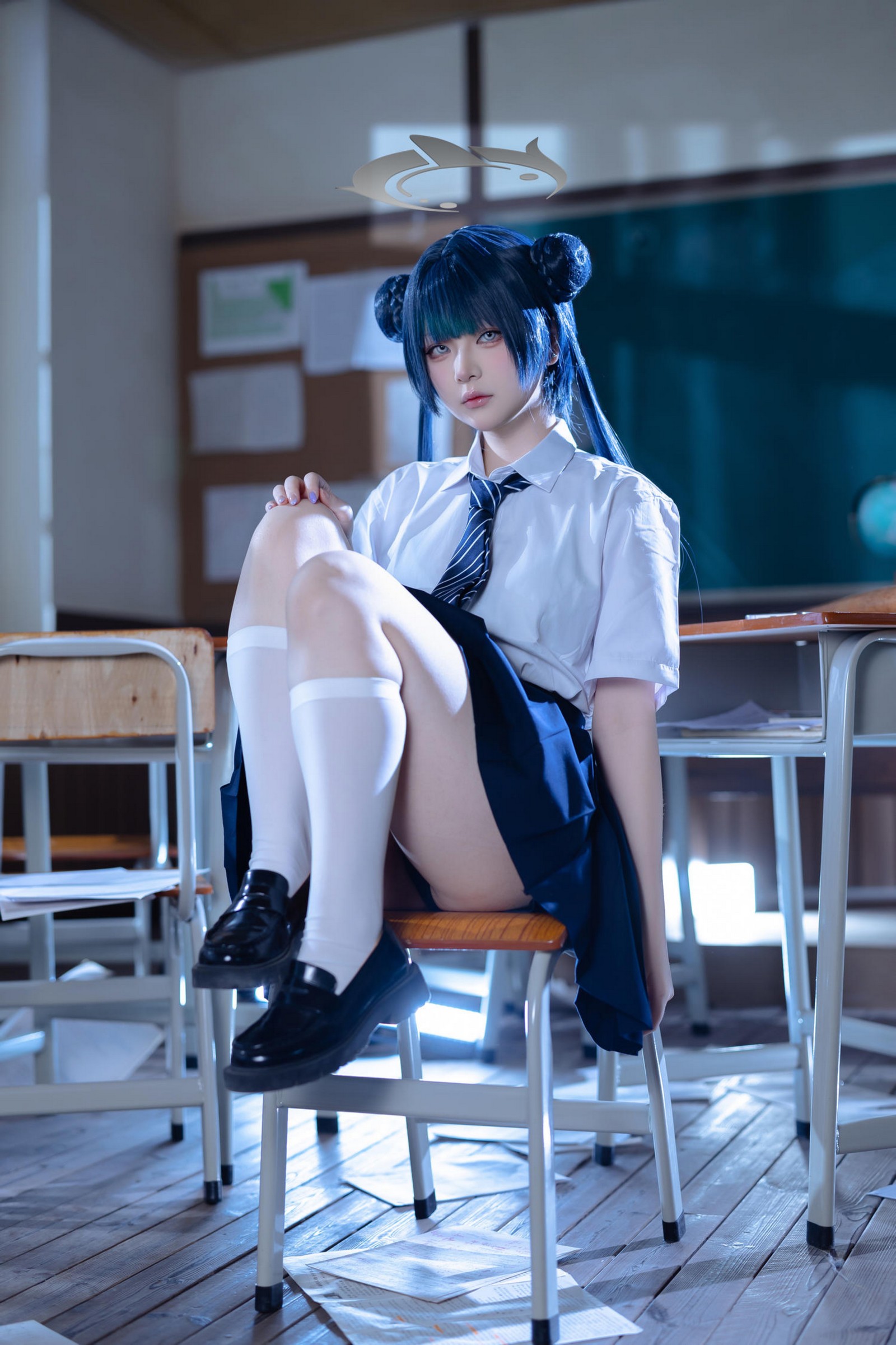 屿鱼 Yuyu 蔚蓝档案 妃咲 JK Cosplay 写真集（61P｜798MB）插图