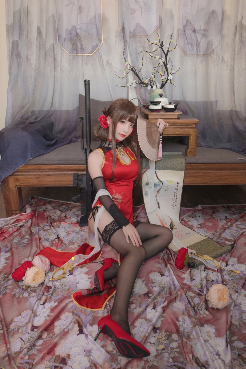 星野Saori DSR-50 红牡丹 Cosplay 少女前线角色写真【10P-136MB】插图5
