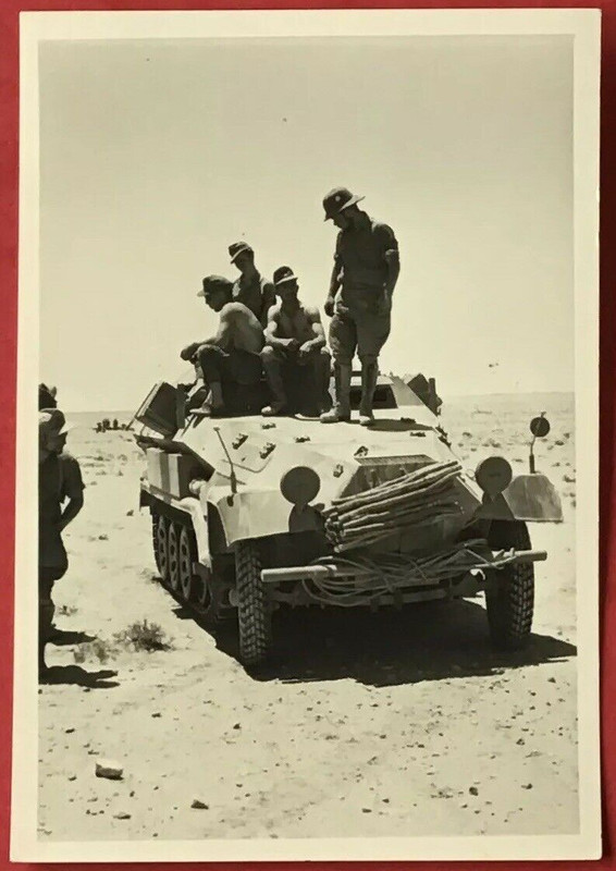 Orig. Foto, DAK, Afrikakorps, MTW beim Verladen, Schützenpanzerw