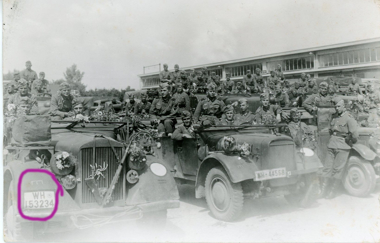 Panzerdivision Wappen kennzeichen PKW Auto Kübel