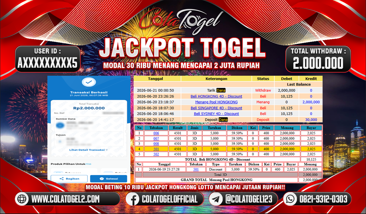 JACKPOT HONGKONG LOTTO!!