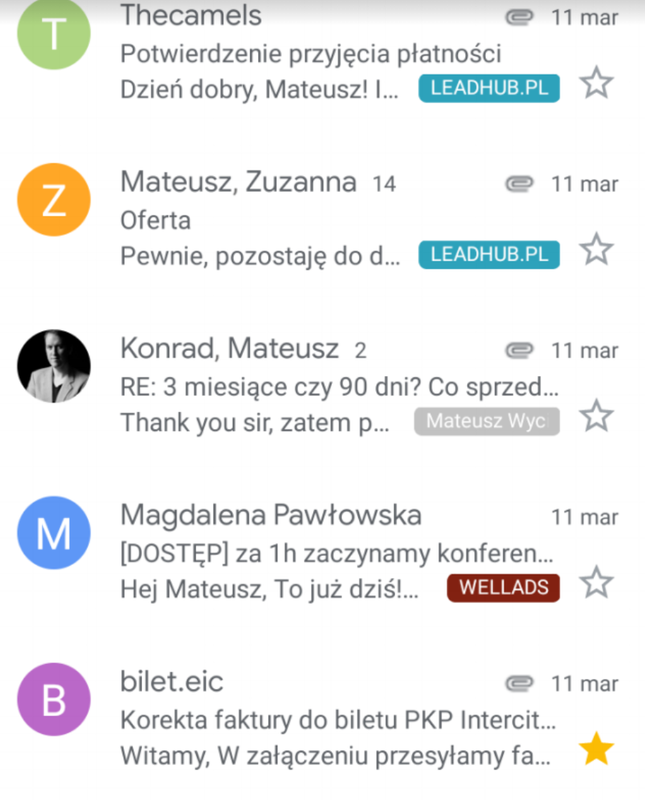 Twoje zdjęcie w mailu
