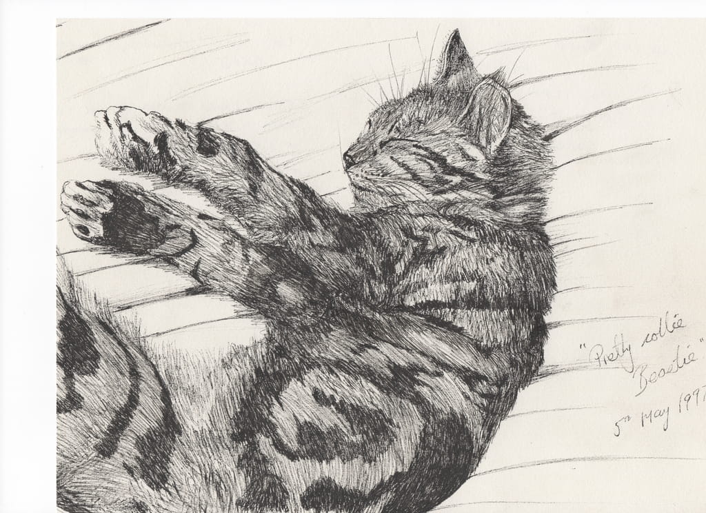 Vincent-Alexander-Booth-Pretty-collie-beastie-1997-ink-on-paper-Meister-Drucke-371927