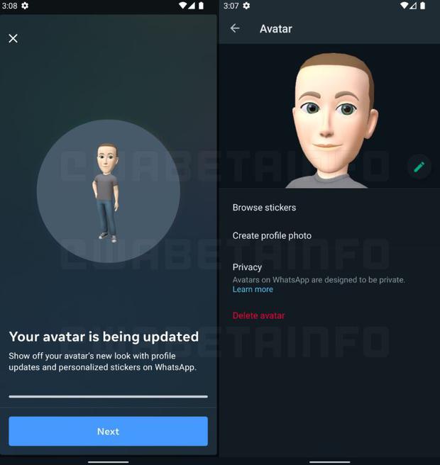 WhatsApp: Avatar nello stesso stile del Metaverso 5 Ecco come apparir il tuo avatar su Whats App Foto Wa Betainfo