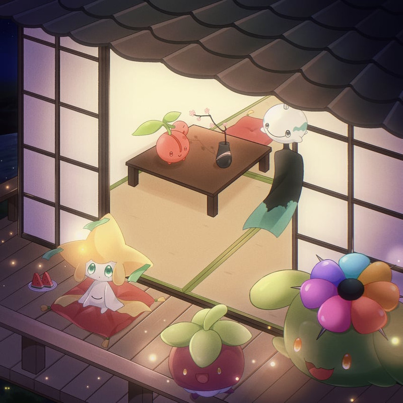 chimecho-bounsweet-skiploom-and-cherubi-
