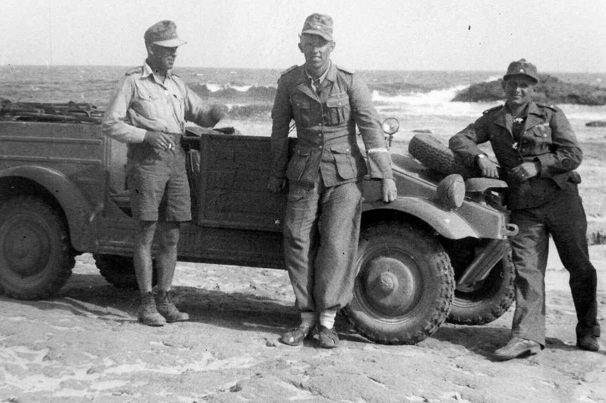 org. Foto Negativ 2. Weltkrieg Afrika DAK Kfz Pkw Kübelwagen