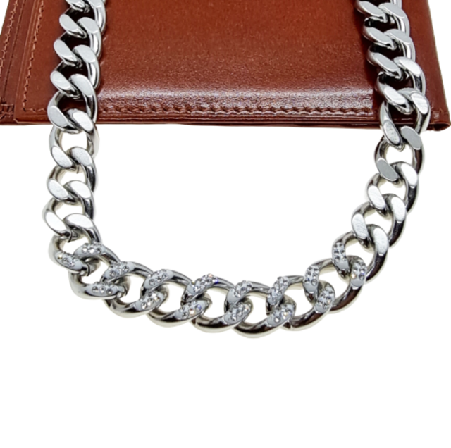 Catena Cubana 11 Mm Collana Hip Hop In Argento Con Ciondolo Ascia - Catena Cubana Uomo 18 Pollici, Stile Runner Collane Drip