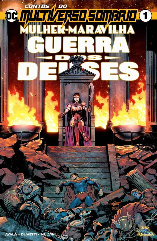 Capa da HQ Mulher Maravilha Guerra dos Deuses