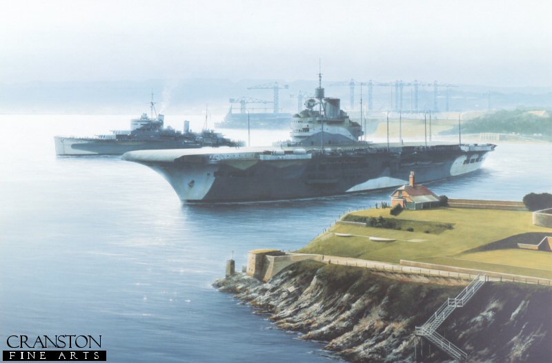 HMS Illustrious y HMS Kenia en Devonport