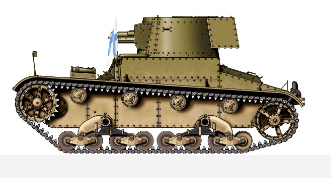 Vickers-6tons с пушкой от Рено-1