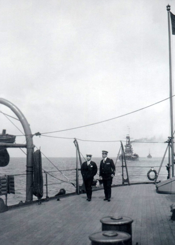 Benito Mussolini на борту линкора «CONTE DI CAVOUR» Италия, апрель 1926 года. 6