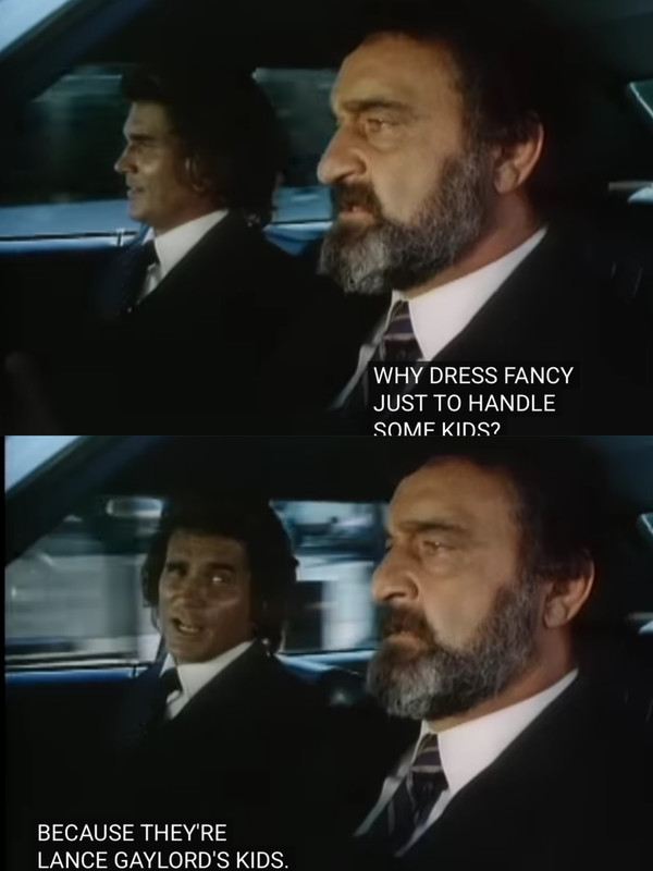 Actors Michale Landon, Victor French in Highway To Heaven