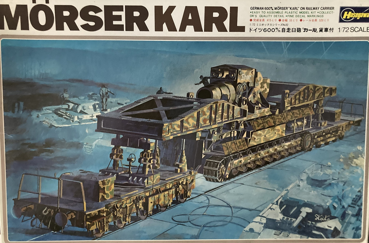 Hasegawa Military 1/72 60/54cm Morser Karl w/Munitionspanzer