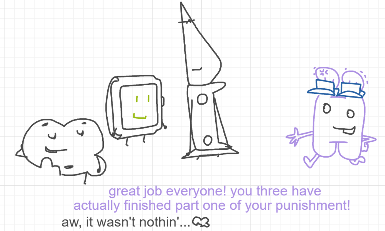 A panel from The Prime Number Few, episode eight of the Board Boards object show by Furretwalk/WalkingFurret.