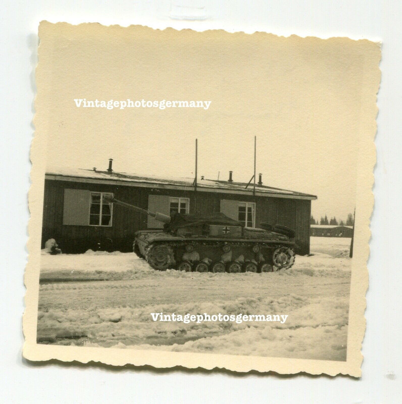 Foto 1943 deutsches Sturmgeschütz Stug. Langrohr Panzer