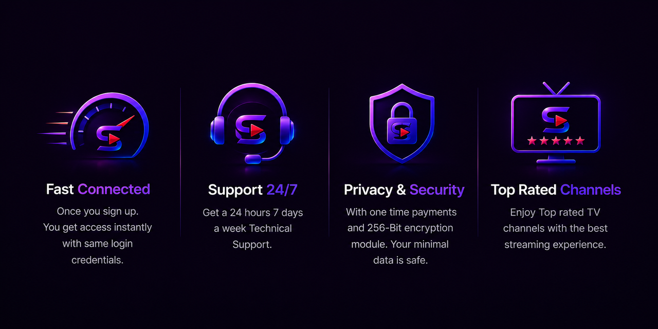 Fast Connected - Support 24/7 - Privacy & Security - Top Rated Channels