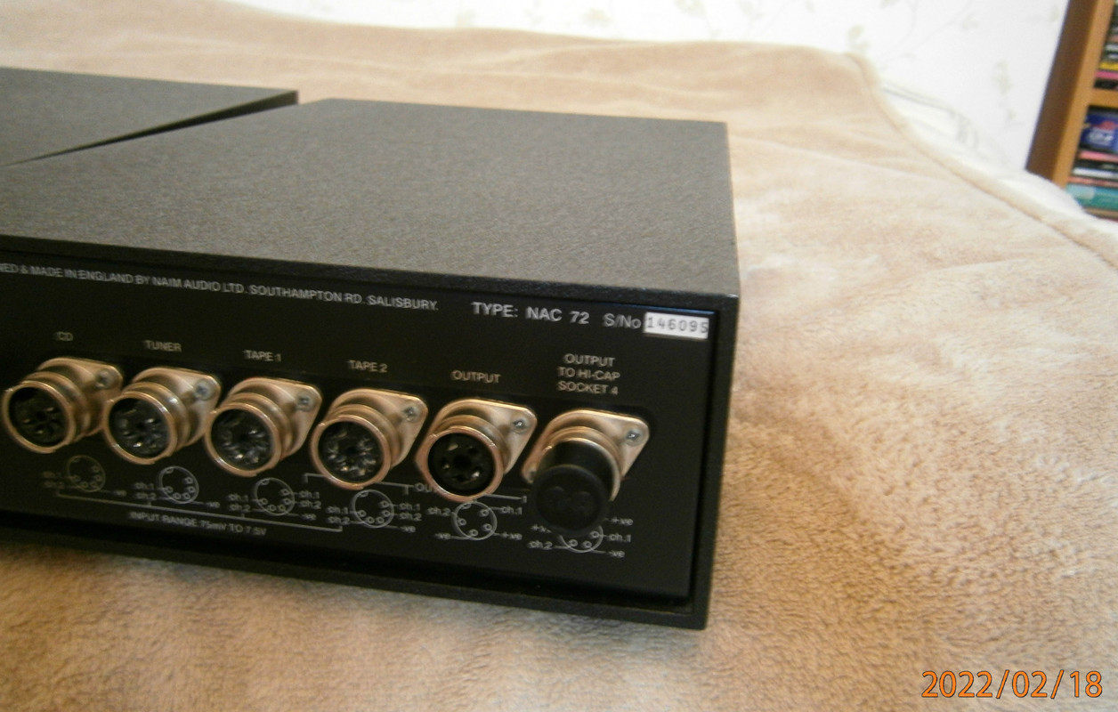 NAIM NAC 72 NAP 140 SERIAL NUMBER 1 IMAGE —
