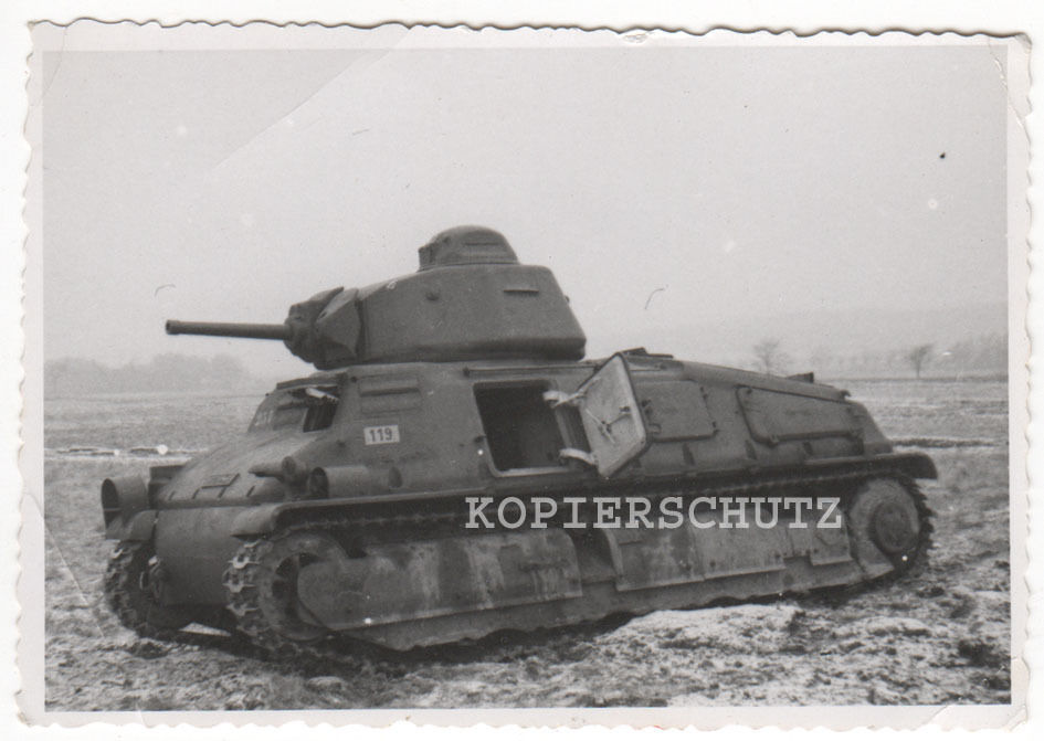 Original Foto Französischer Panzer Kennung 119