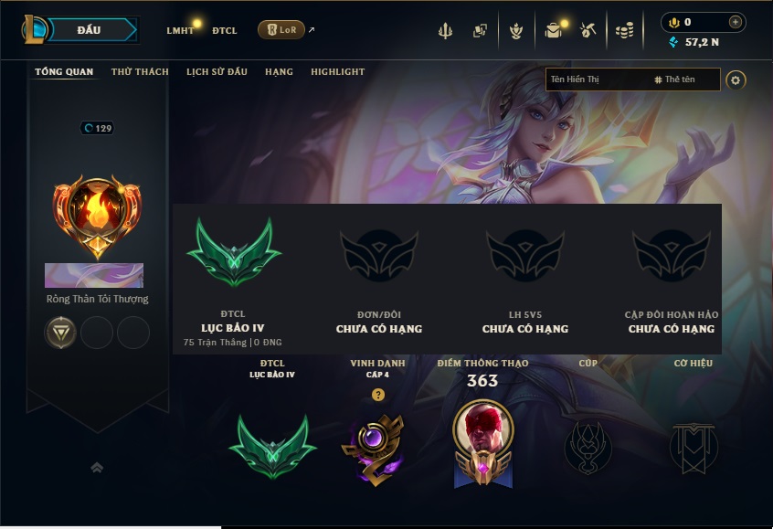 Acc LMHT # - Không Khung