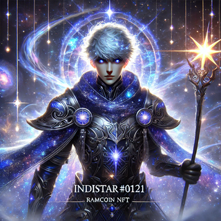 Indistar #0121 shines as a celestial warrior in the RAM virtual world